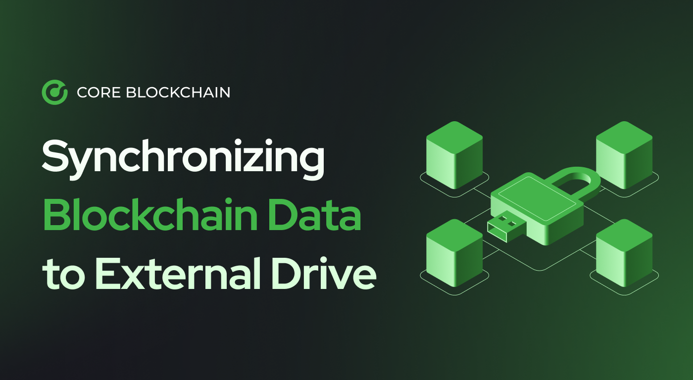 Synchronizing Core Blockchain Data on an External Drive